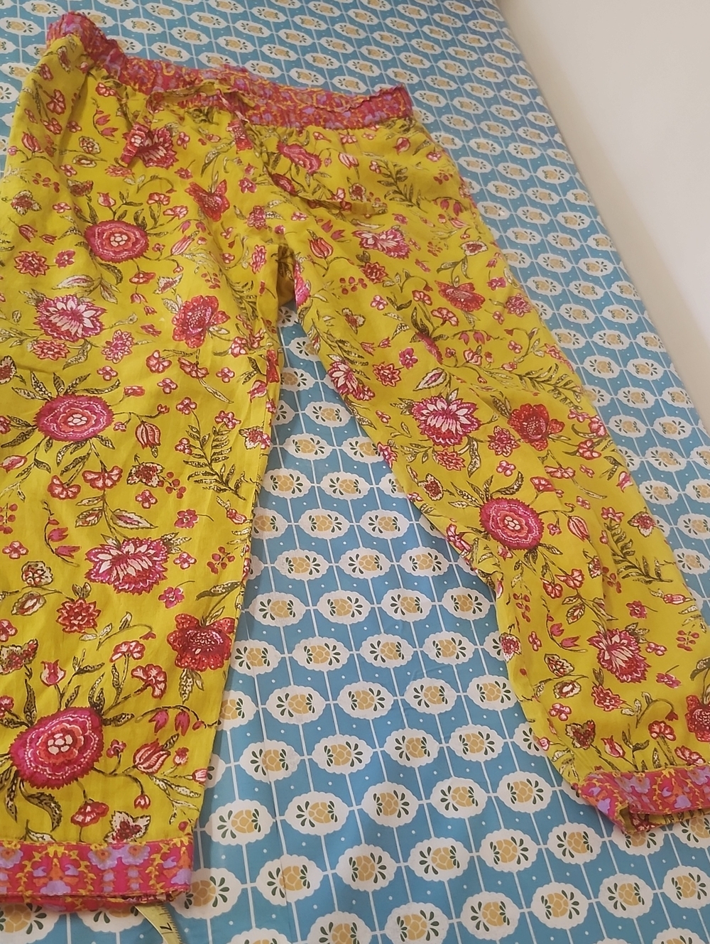 Sundance Floral Cotton Sundance Pants Coastal Bohemian Beach Loungewear